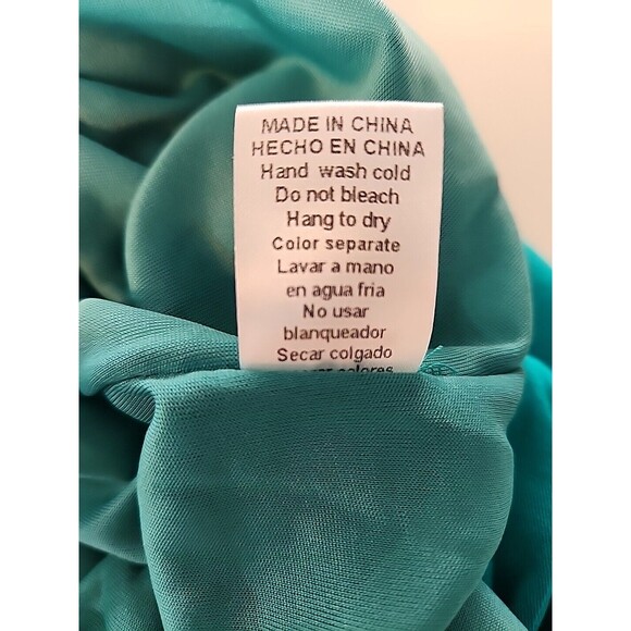 Chicsoul Womans 1X Tiered Dress Knee Length Boho Short Sleeve Empire Waist - Picture 16 of 16